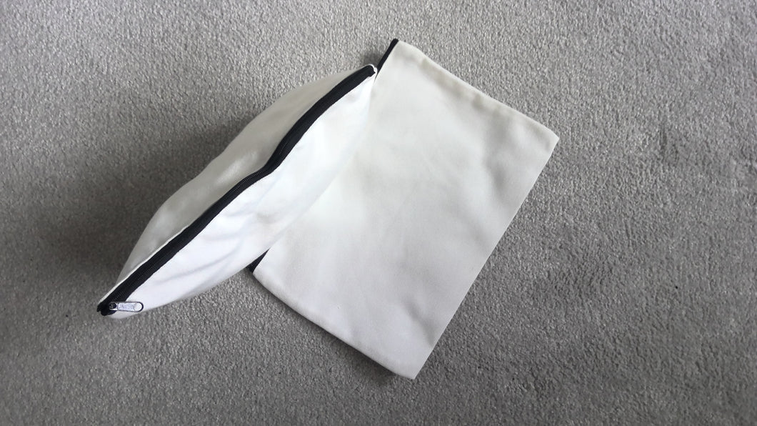 Large Canvas White Pencil Case