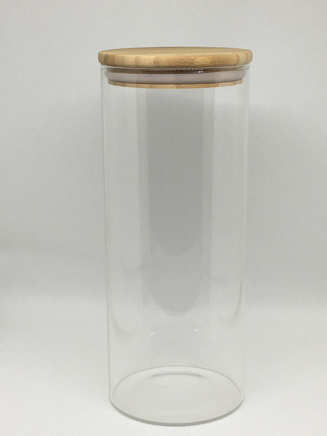 Glass Storage Container with Bamboo Lid - Height 30cm