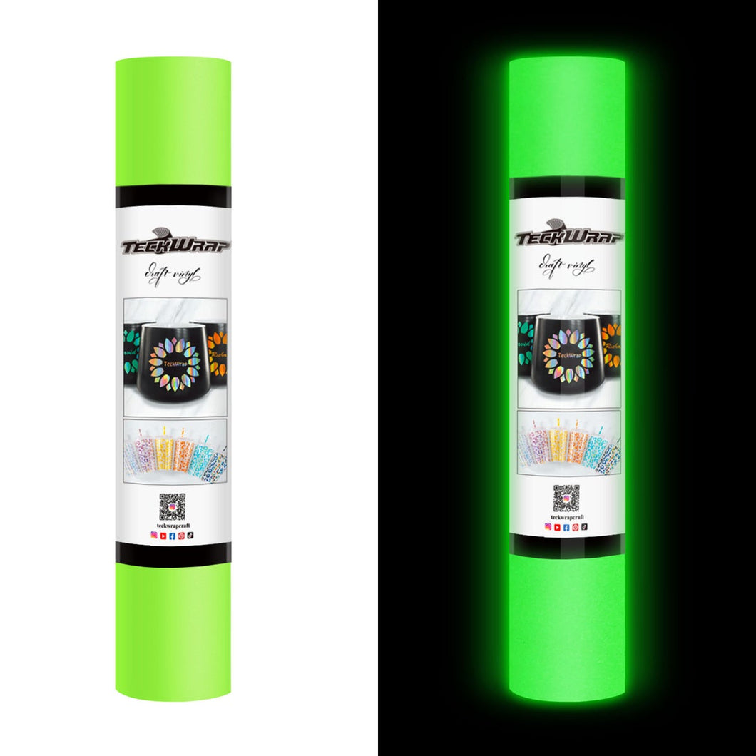 NEW - Glow in the Dark Permanent Teckwrap Vinyl