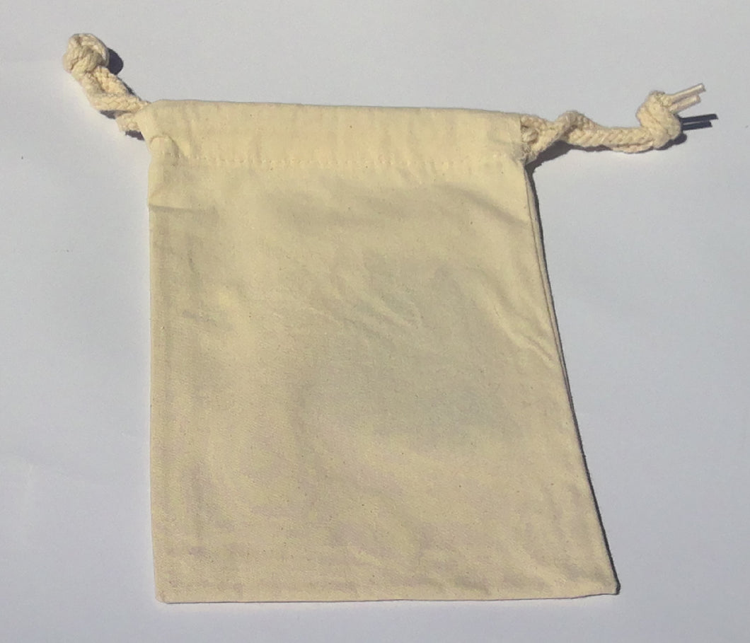 Small Drawstring Cotton Pouches/ Bags